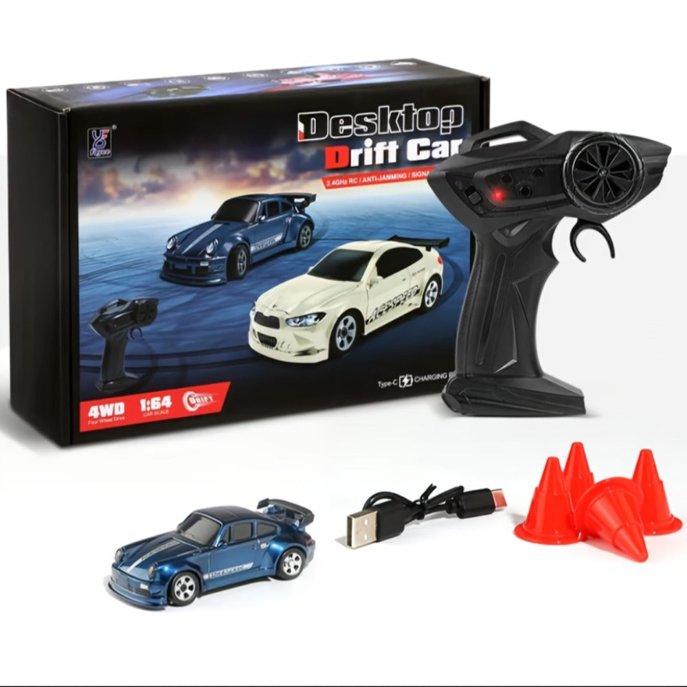 1:64 Scale 4WD Mini RC Drift Car with LED Lights