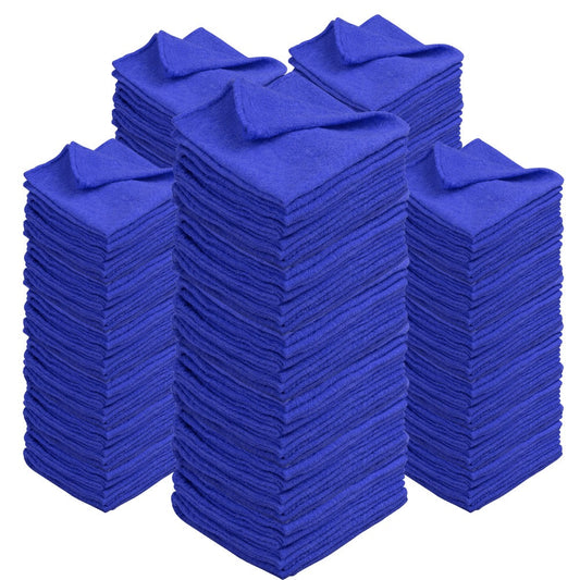 Cotton Shop Rags, 12 x 14 Inches, Reusable Cleaning Towels in Bulk Packs