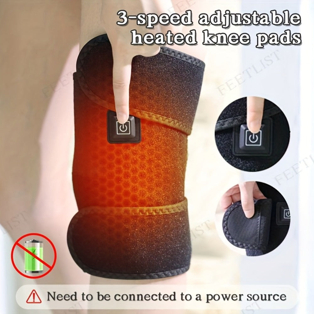 Knee Massager with Heat – 3-Level Heating Pad for Knee Pain Relief, Joint & Muscle Warmth, Anti-Slip Breathable Knee Brace for Men & Women