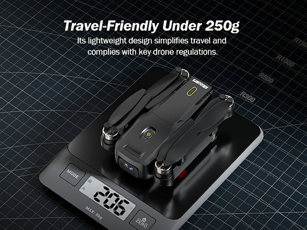 GPS Follow Me Drone Under 250g 4.5 Inch LCD Screen Camera Drone Auto Return Gesture Flight Brushless Motor Altitude Hold 3 Speed Modes 32G SD Card | Adult Beginner Drone Gift for Teens