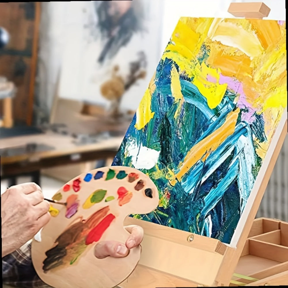 Plein Air Painting Set, 14 Pieces with Portable Sketch Box and Tabletop Easel