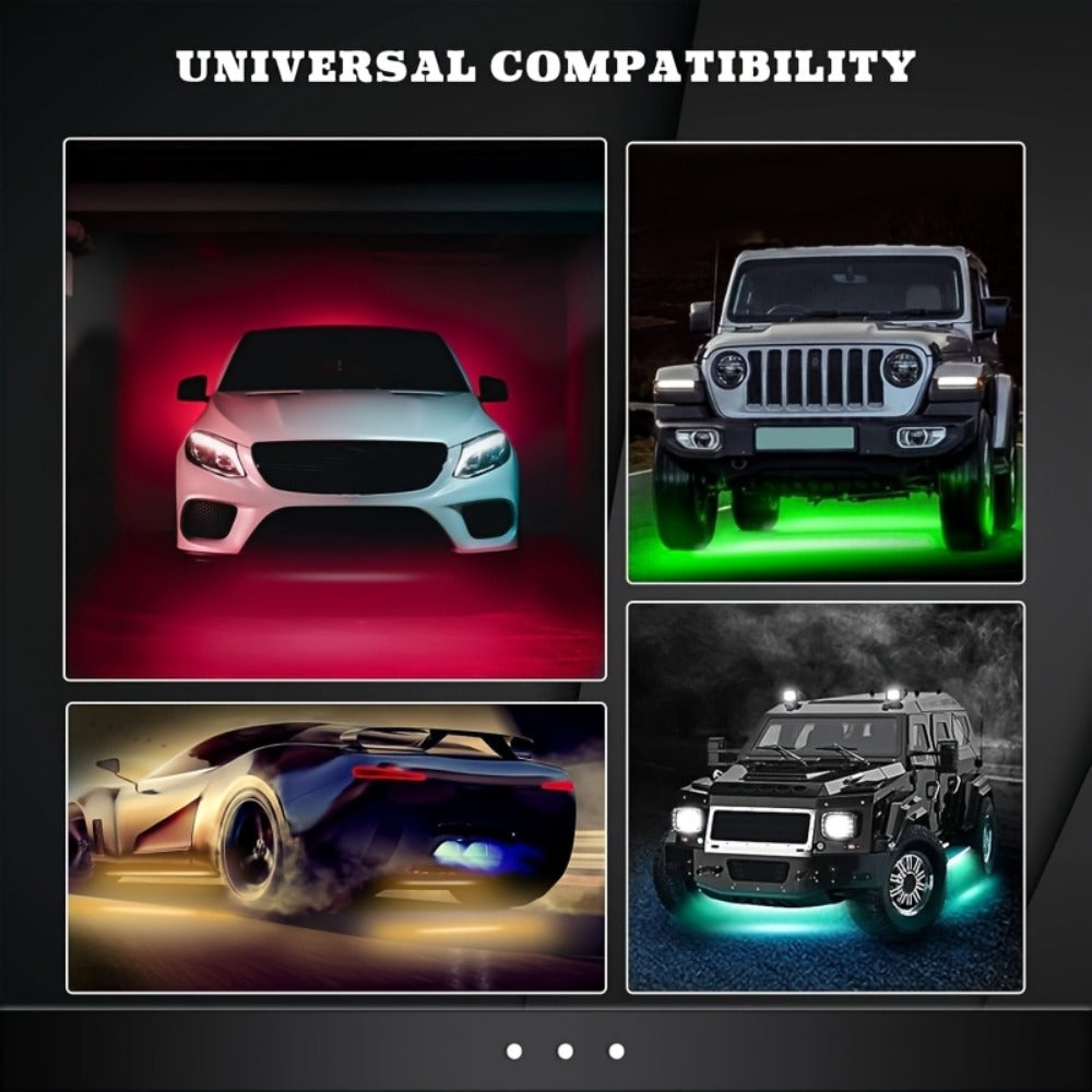 Car LED Atmosphere Light Panels APP & Wireless Control - External Decorative 2-Piece Set Multiple Scene Modes 23.62x35.43in for Cars Trucks SUVs Car Show Night Driving Customization