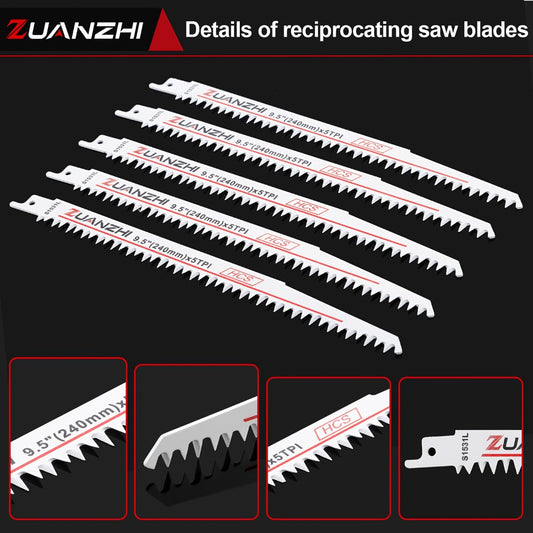 Wood-Cutting Reciprocating Saw Blades, S1531L 10-Pack for Branch Pruning