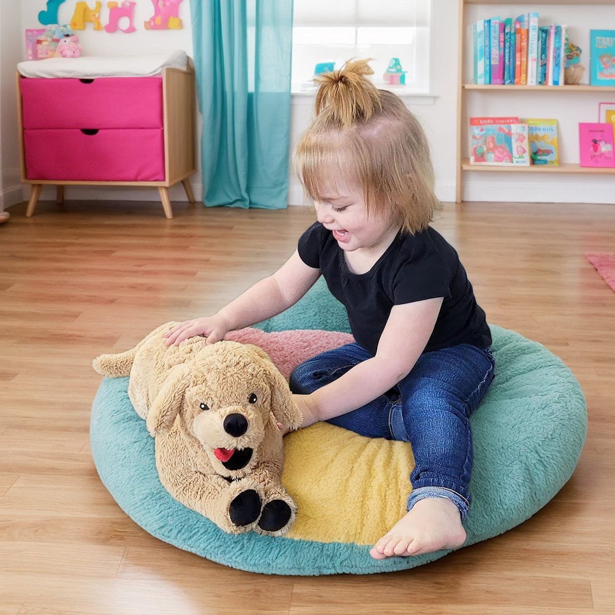 Golden Retriever Stuffed Animal — 21-Inch Lifelike Plush Dog for Cuddling and Display