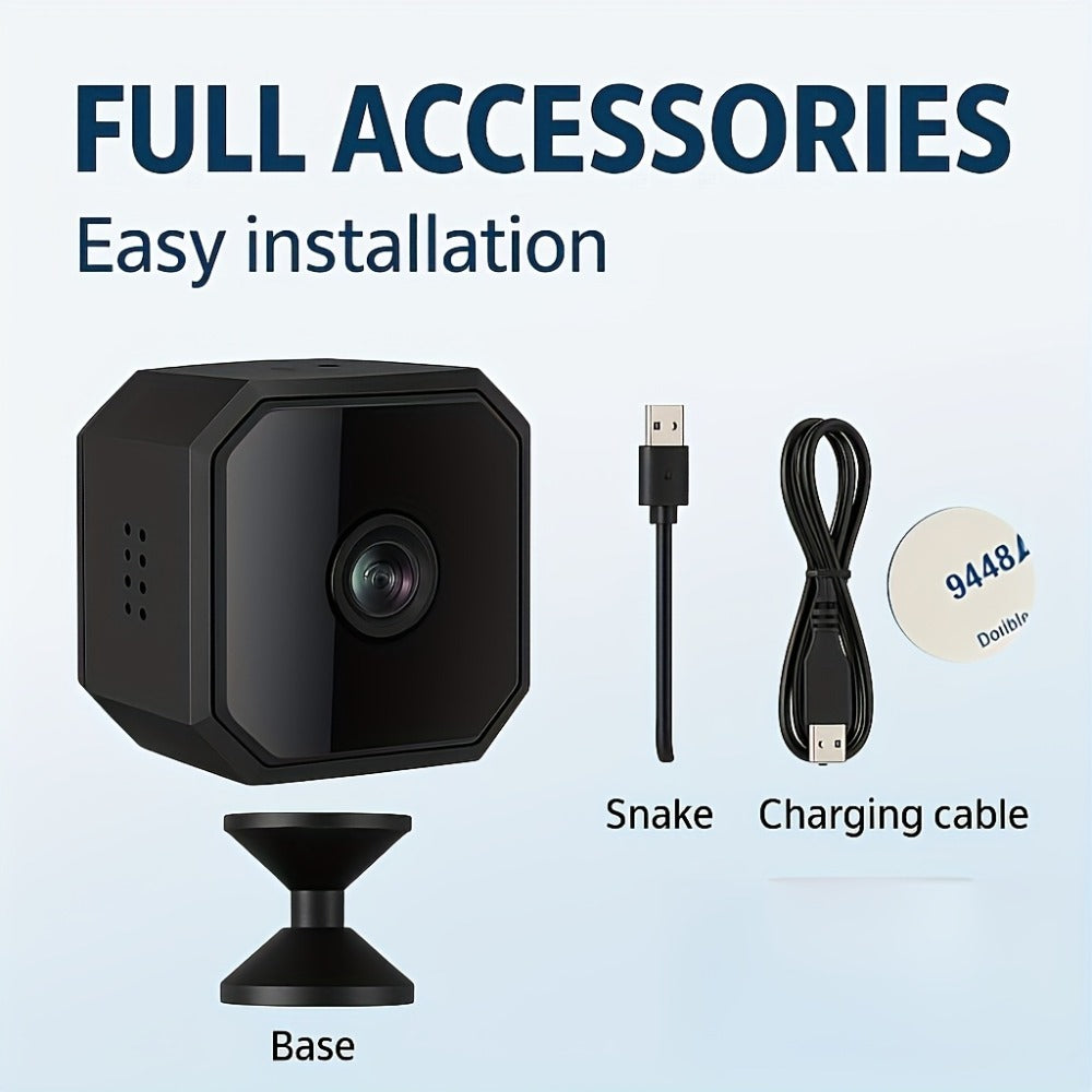 No Internet Security Camera with Color Night Vision, Built-In AP Hotspot WiFi, Two-Way Audio, Motion Detection, Real-Time App Monitoring – Indoor Home Family Baby Pet Camera