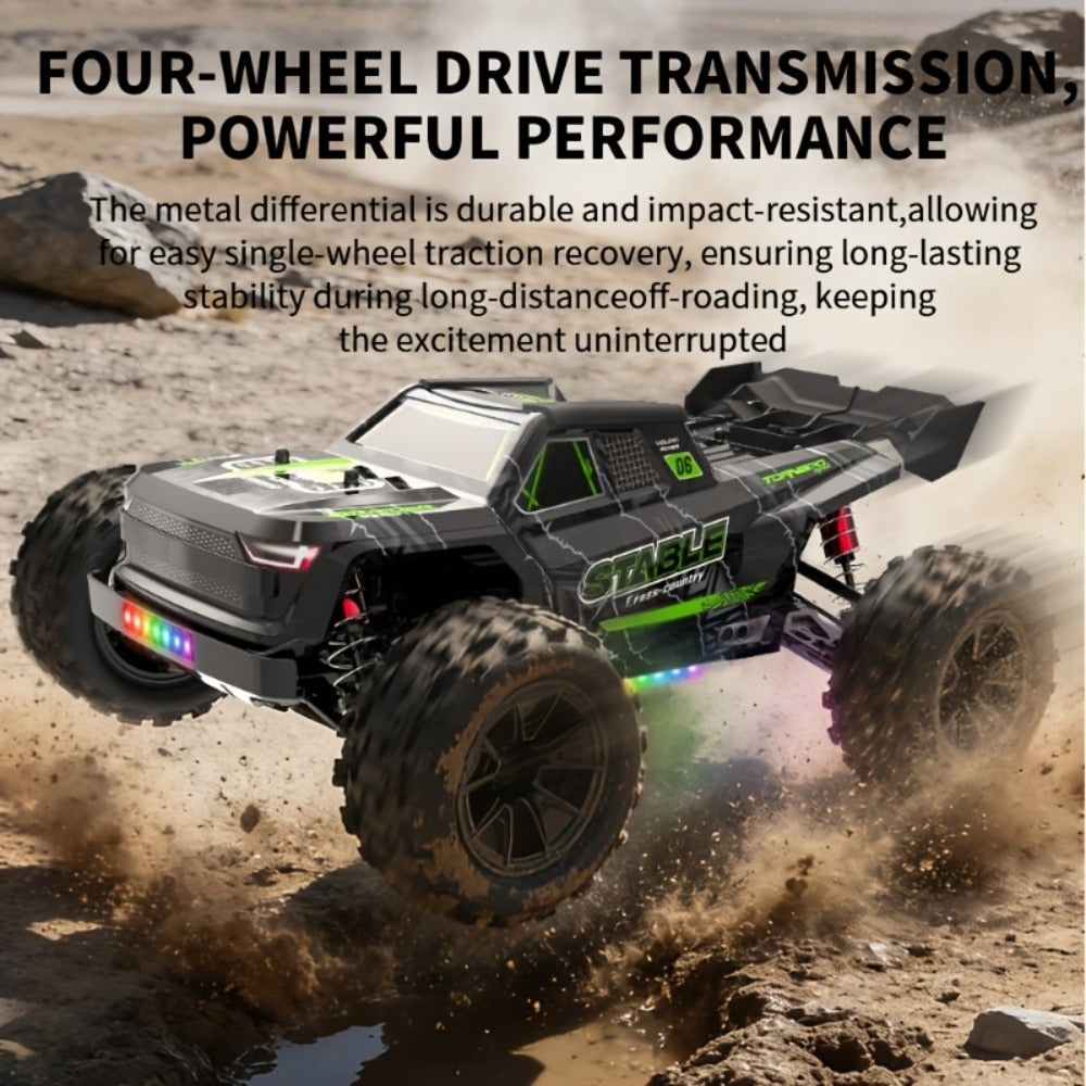 4WD RC Off-Road Car with Brushed or Brushless Dual-Battery Options