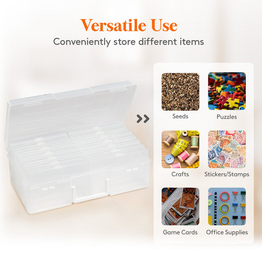 Photo Storage Box for 4 x 6 Prints with 14- or 18-Case Organizer Options