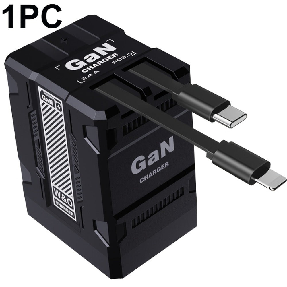 Built-In Cable USB-C Fast Charger 66W 120W – Integrated Type-C Cord 80cm 120cm PD 27W Charging Head for iPhone 17 16 15 14 13 12 Pro Max, Samsung Galaxy, Xiaomi Android, 1pc or 2pcs Set 6 Colors