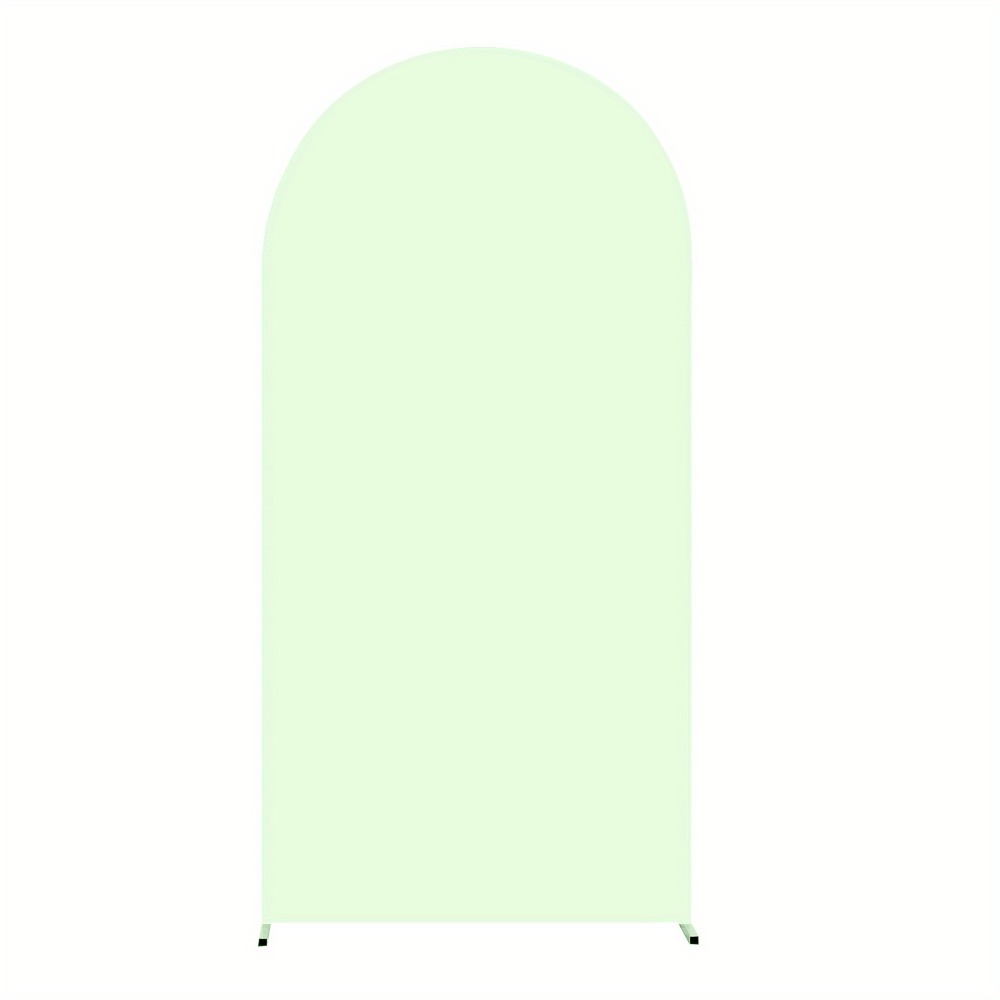 Wedding Arch Cover 6ft Polyester Fitted Round Top Backdrop Cover, Wrinkle-Free Machine Washable, for Wedding Ceremony Birthday Party Gender Reveal Banquet Decoration, 9 Colors Available