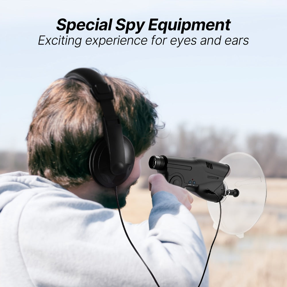 Bionic Ear Monocular Bird Listening Device 8x Magnification, ProSound Digital Sound Amplifier, Long Range 1200M, Noise Cancellation, for Bird Watching Hunting Nature Observation, Halloween Christmas Gift
