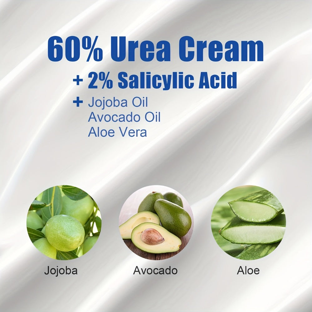 Clinical Strength 60% Urea Foot Cream with Salicylic Acid, Shea Butter & Avocado Oil 150ml | Cracked Heel Repair, Callus Remover & Deep Moisturizer for Dry Rough Skin | Women & Men