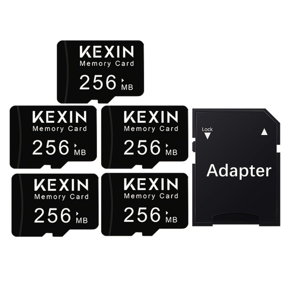 5-Pack TF Micro SD Card 128MB 256MB 512MB High-Speed Flash Memory Cards for Smartphone Tablet Camera PC Car Audio Game Console – Durable Multi-Device Storage with Adapter