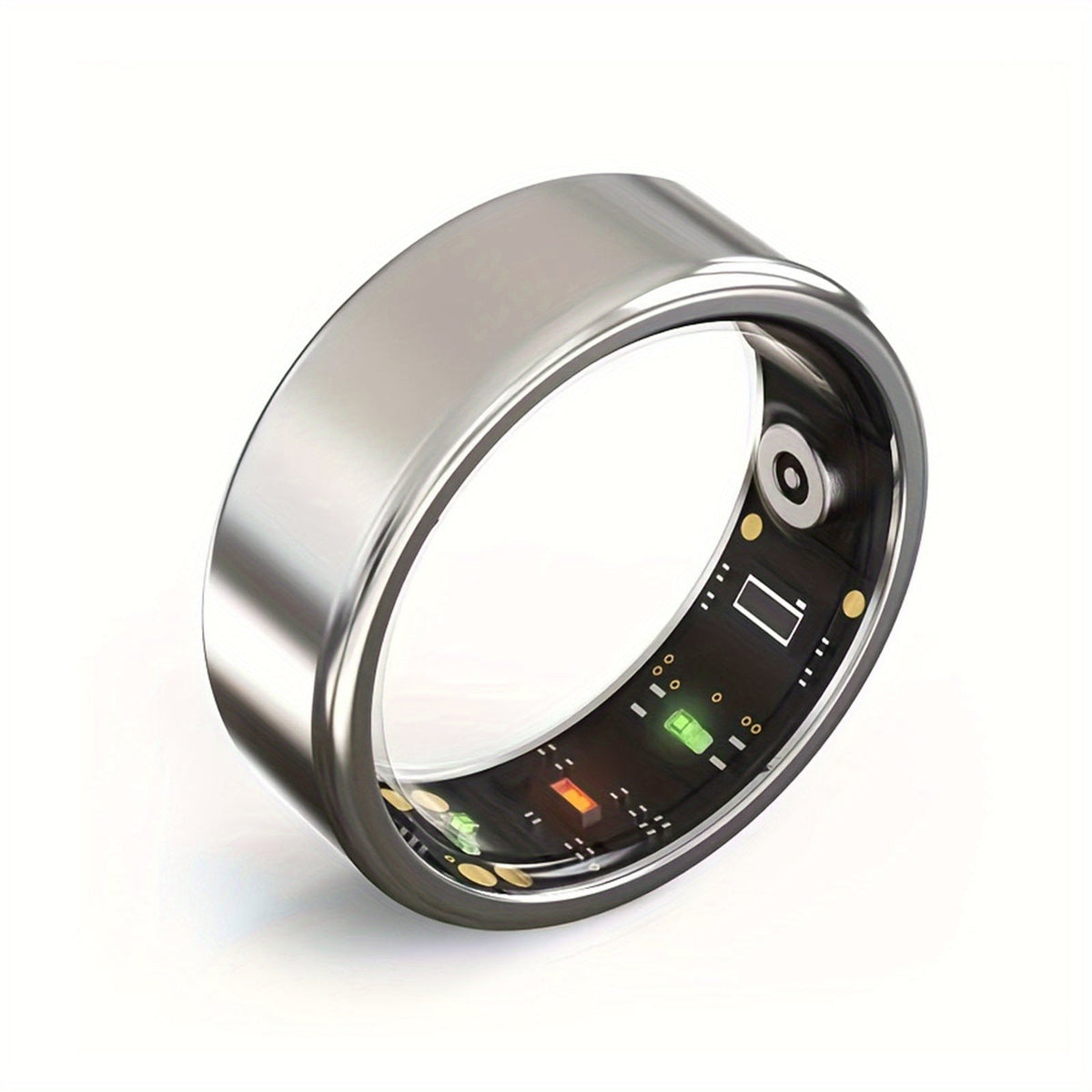 Smart Ring with Health Tracking & Charging Case – Step Count Calorie & Sleep Monitor | Long Battery | iOS & Android | Sizes #7–13 | Black Silver Gold | Minimalist Fitness Wearable Gift
