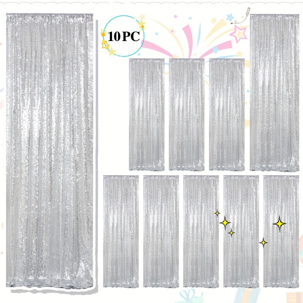 Sequin Backdrop Curtains 2FTx8FT Glitter Photography Background Panels for Party Wedding Birthday Stage Decoration Gold Yellow Shimmer Curtain Set 4 6 10 Panels Available