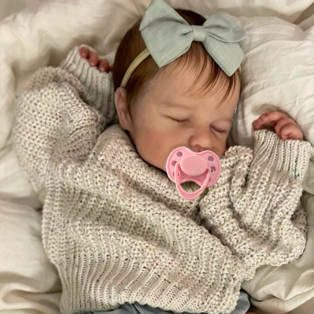 20-Inch Sleeping Reborn Baby Doll with Cloth Body and Hand-Rooted Hair