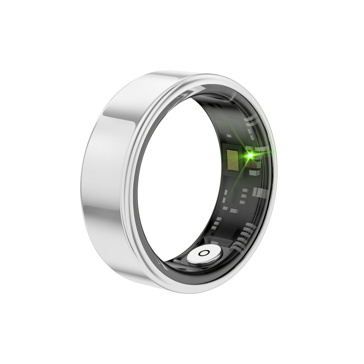 Smart Ring Health & Fitness Tracker Titanium – IP68 Waterproof, Sleep Heart Rate Step Calorie Stress Monitor, BLE 5.3 Magnetic Charging, Android iOS Compatible | Men Women Gift | Black Silver