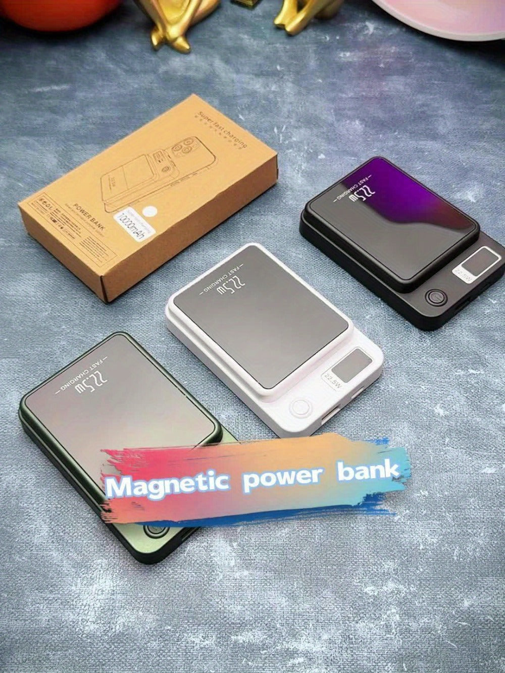15W Magnetic Wireless Power Bank 5000 10000 15000mAh – 30W PD Fast Charging, MagSafe Compatible Battery Pack for iPhone 17 16 15 14 13 12 Pro Max Mini, Wired Charging for Android Samsung