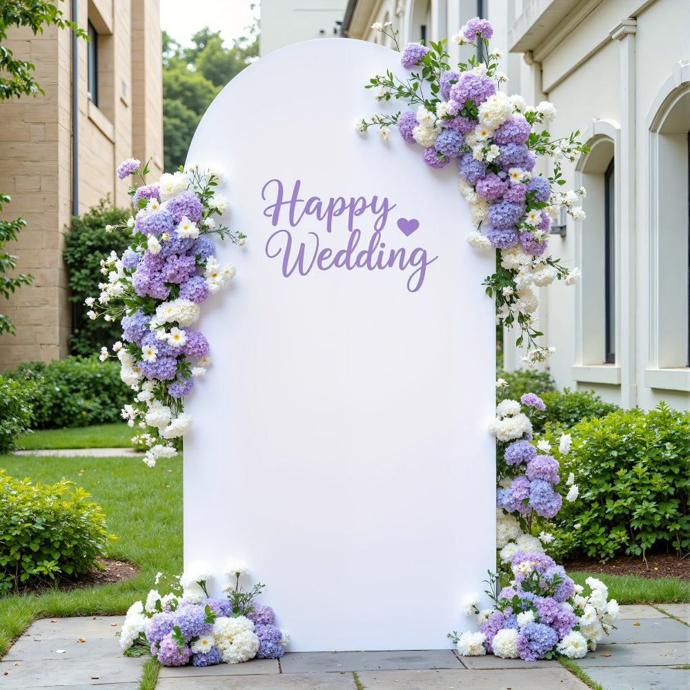Spandex Arch Backdrop 2 Pack 6Ft x 6.6Ft Wrinkle-Free Stretch Photography Background with Bottom Zipper, Polyester Arched Cover Photo Prop for Wedding, Party, Gender Reveal & Birthday Decoration