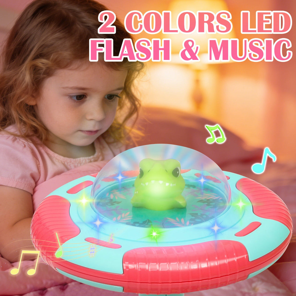 Dinosaur Spin Seat Toy for Toddlers 18 Months+ – 360° Sit and Spin with Music, Indoor Interactive Sensory Balance Toy, Supports Up to 110 lbs, Birthday Christmas Gift for Boys & Girls