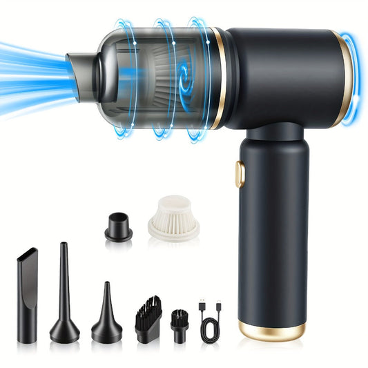 Cordless Handheld Vacuum and Air Duster with Nozzle Attachments for Car and Home