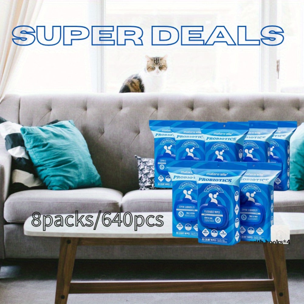 Flushable Wet Wipes for Adults with Probiotics – Plant-Based Fibers, Fragrance Free, Sewer Safe, Soft & Thick Disposable Butt Wipes, Travel & Camping Must-Have, for Incontinence & Personal Care (3/5/6/8 Packs)