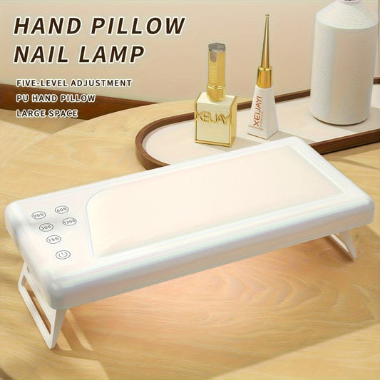 LED Nail Lamp with Wrist Rest, Square Design for Gel Manicures and Pedicures