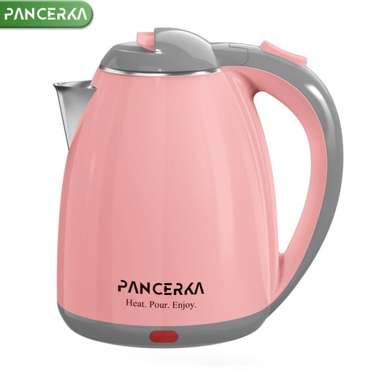 Electric Kettle, 1.8L Stainless Steel with Auto Shut-Off, Pink and White Options