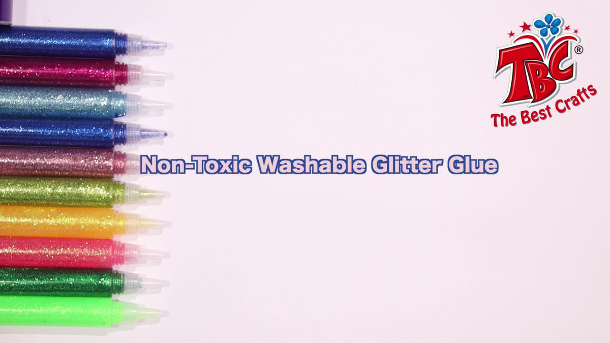 Glitter Glue Pens, 30 Count, 15 Colors, Washable Extra-Fine Gel