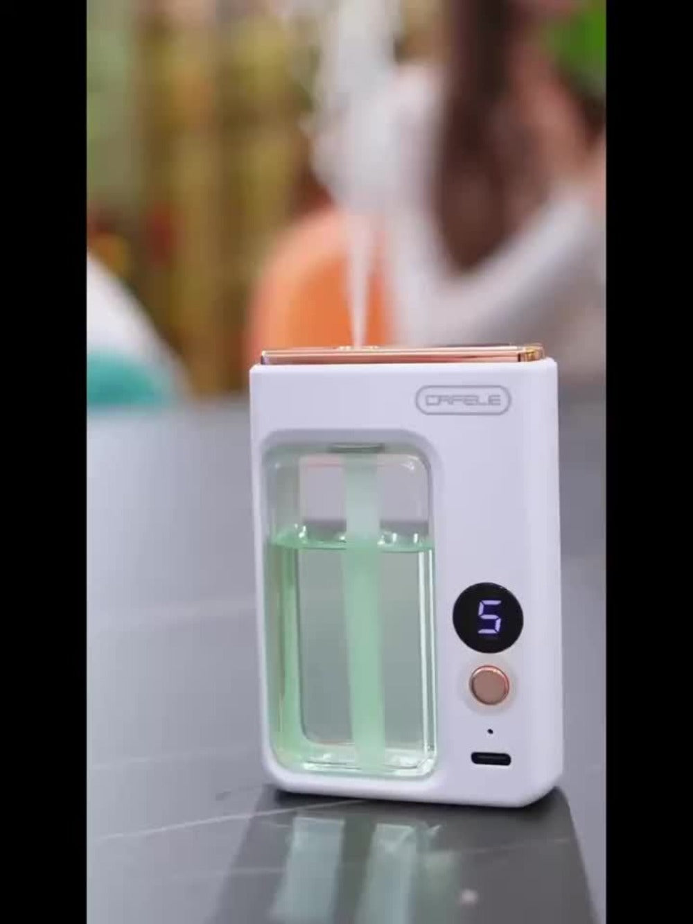Essential Oil Diffuser for Home Bedroom – Large Capacity Ultrasonic Aroma Humidifier, 7-Level Mist, USB, Auto Shut-Off | Encounter Gardenia Hilton Shangri-La Ocean Scents | 1 or 3 Bottle Bundle