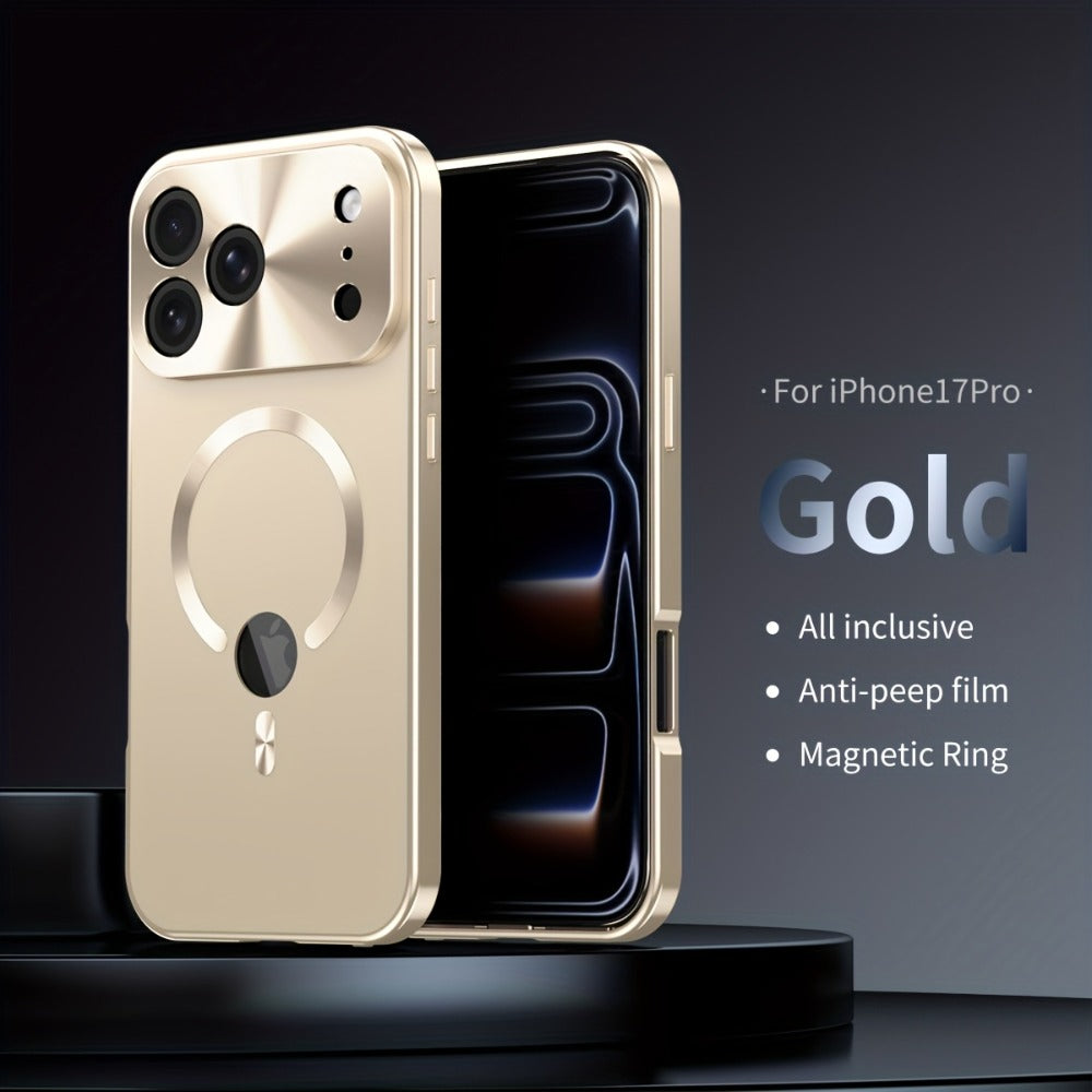 iPhone Anti-Spy Magnetic 2-in-1 Phone Case with All-Round Lens Protection – Complete Drop Protection Cover for iPhone 12 13 14 15 16 Pro Max Plus | Privacy Shield Slim Fit Design