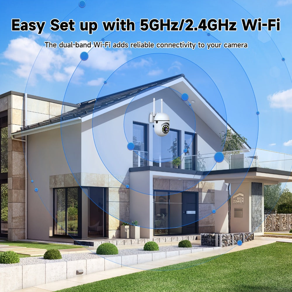 2-Pack Indoor Security Camera 2K QHD, Dual-Band 2.4/5GHz WiFi, 355° Pan PTZ, AI Motion Tracking, Full-Color Night Vision, Two-Way Audio, SD & Cloud Storage – Baby Monitor Pet Cam Home Surveillance