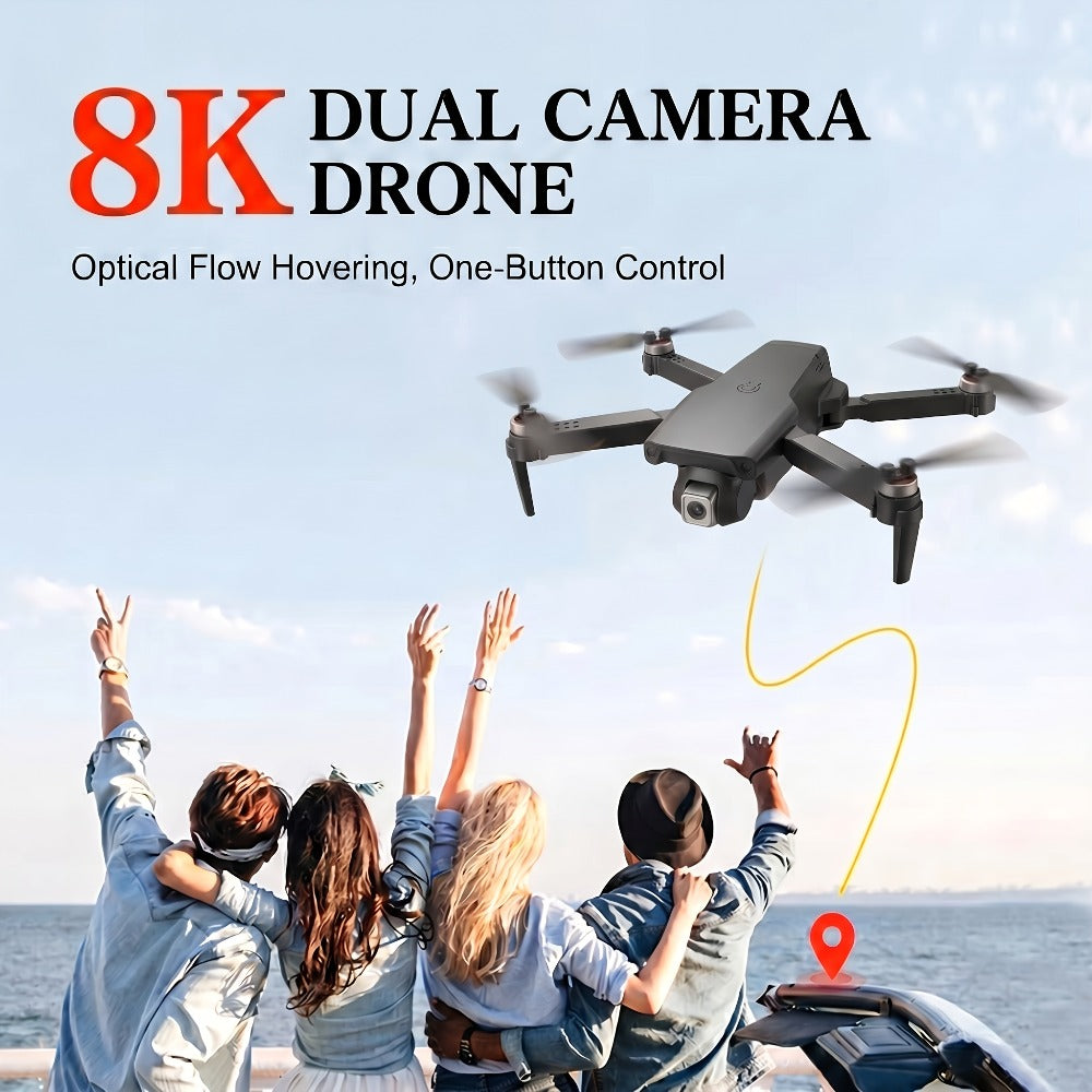 8K Brushless Motor Drone Obstacle Avoidance 2026 Upgraded Foldable Quadcopter 2 Batteries One-Button Return USB Charging Repair Tools | Beginner Adult RC Drone Gift for Kids Boys Girls