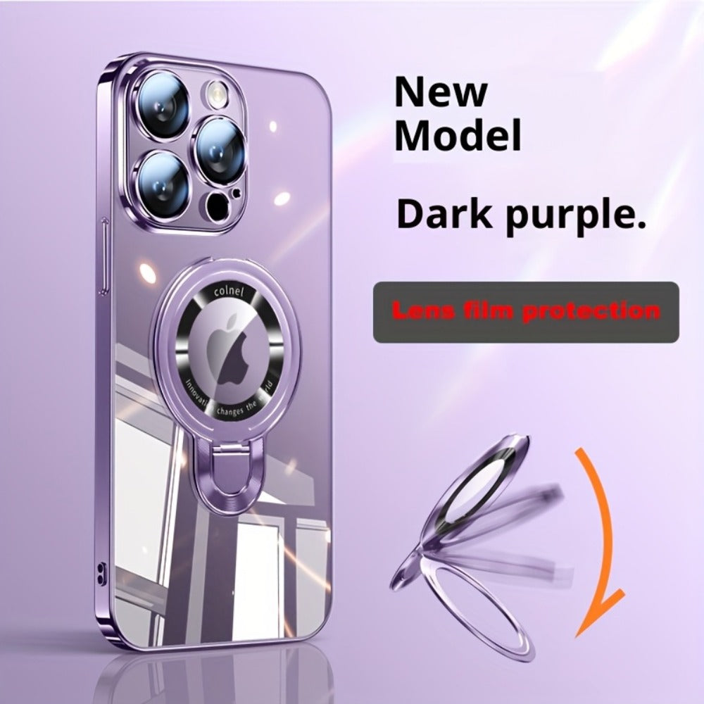 Magnetic U-Stand iPhone Case 2-Piece Set Drop Protection Streamlined Design for iPhone 17 Pro Max 17 Pro 17 Air 17 16 Pro Max 16 Pro 16 Plus 16 15 Pro Max 15 Pro 15 Plus 15 14 Pro Max 14 Pro 14 Plus 14 13 Pro Max 13 Pro 13 12 Pro Max 12 Pro 12