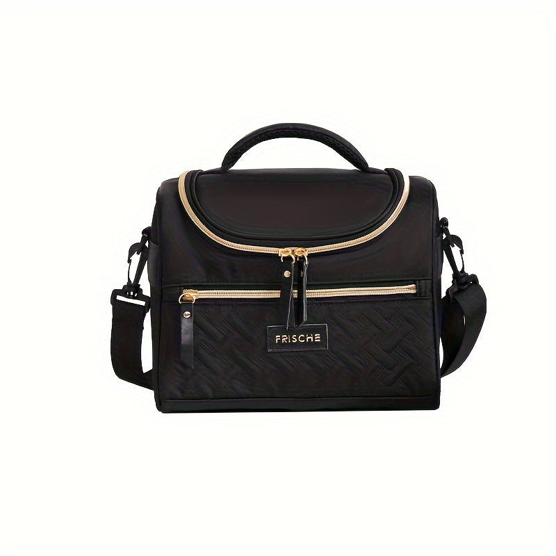 Insulated Lunch Bag Cooler Tote with Padded Shoulder Strap Leakproof Washable Polyester Meal Prep Bag for Work Picnic School Outdoor Activities Men Women