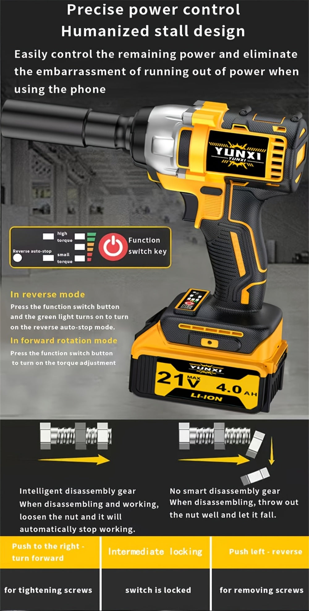 21V Cordless Drill Brushless Impact Wrench Multifunctional – Lithium Battery, Quick Charger, Variable Speed, Tighten Screws & Bolts, Compact Power Tool for Home, Car Repair & DIY – Multiple Battery & Bundle Configurations
