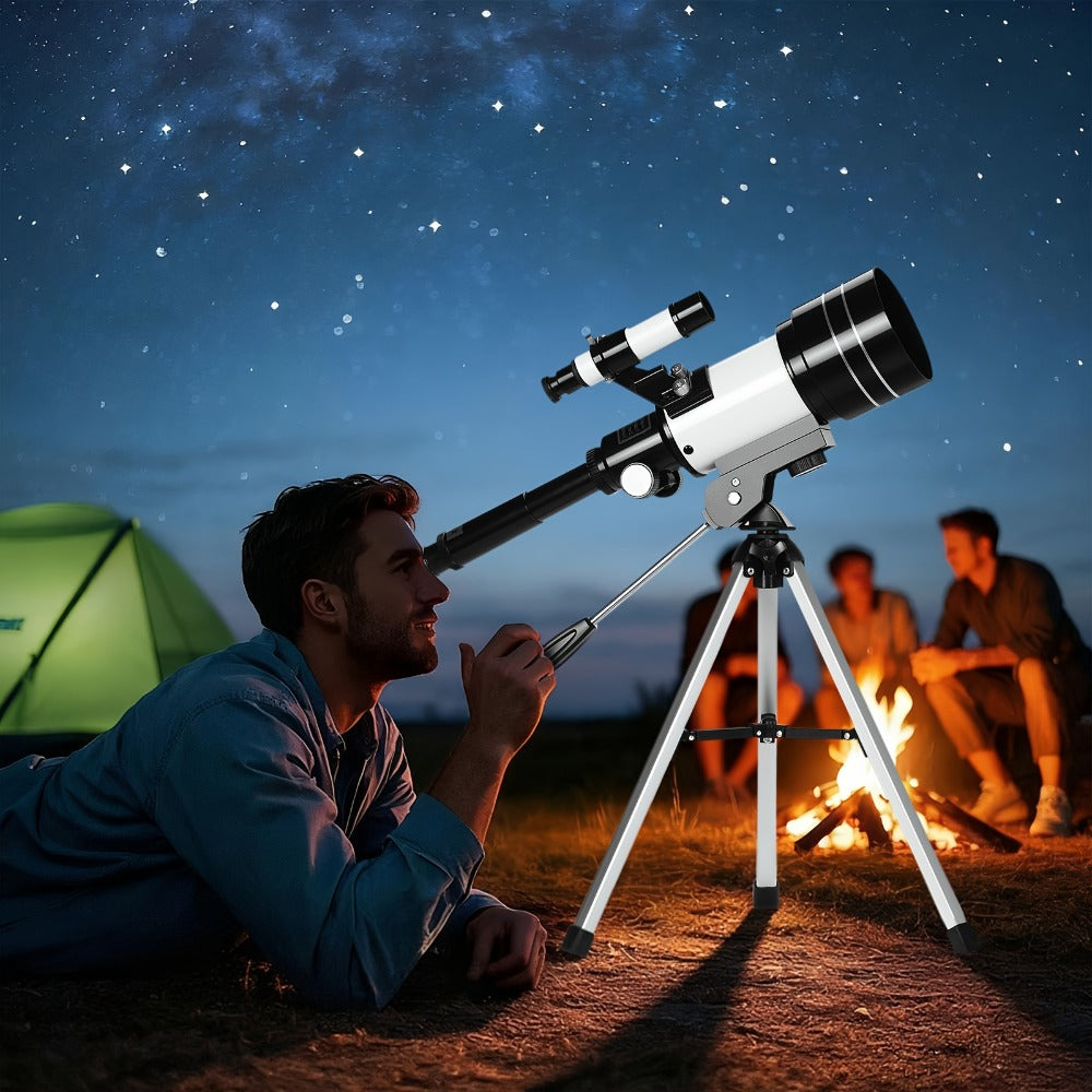 150X Telescope 70mm Aperture for Adults High Power Portable Monocular with Tripod Phone Holder Eyepiece Barlow Lens for Stargazing Nature Viewing Bird Watching Education Gift