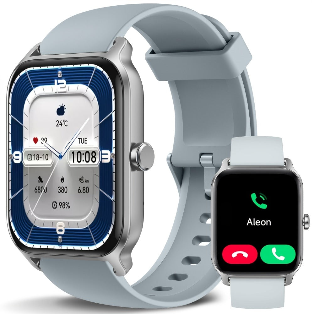 Smartwatch with Built-in Alexa FAWEIO 1.8" HD Touch Screen, Bluetooth Calling, 100+ Sport Modes, Fitness Tracker Heart Rate Sleep Monitor, Compatible with iPhone & Android – Smart Watch for Women Men 14 Colors