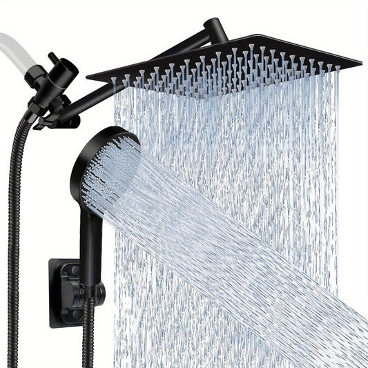 Rainfall and Handheld Shower Head Combo, 9 Settings, 8/10/12-Inch Options