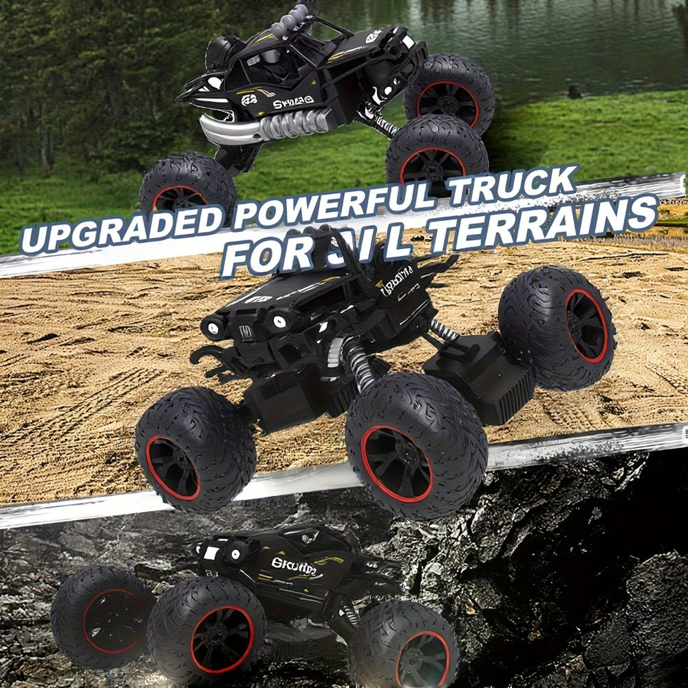 RC Off-Road Truck 4WD All-Terrain Remote Control Car, USB Rechargeable, 2.4GHz, Black or Red