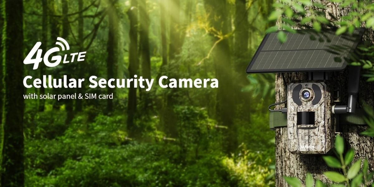 4G LTE Cellular Trail Camera Solar Powered with Night Vision & HD Live View – Built-in SIM Card, 0.2s Trigger Speed, IP65 Waterproof, No WiFi Needed, Hunting & Wildlife Camera