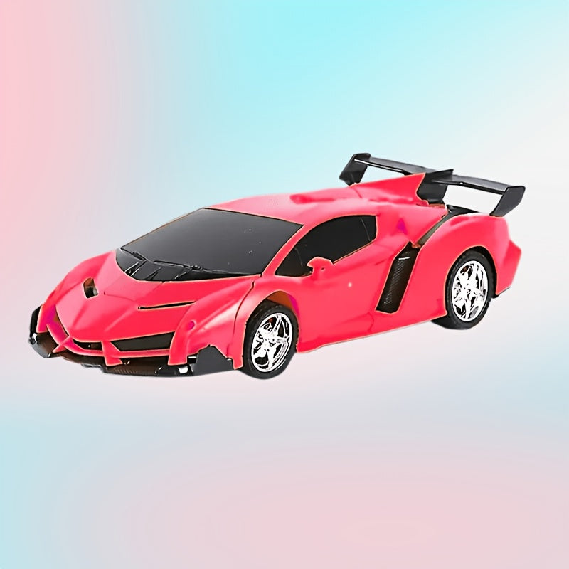 Transforming RC Robot Car, 1:18 Scale with LED Lights and 360° Drift