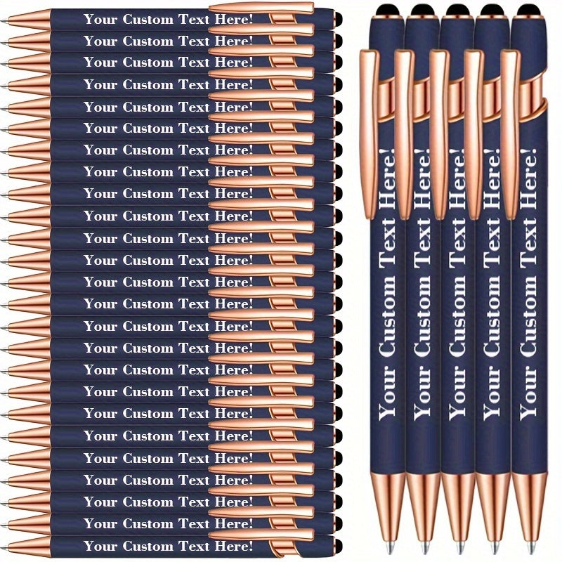 Ballpoint Stylus Pens 30 Pack – 2-in-1 Touchscreen Stylus & Ballpoint Pen with Comfortable Grip, Personalized Engraving, Bulk Set for Office, School, Wedding & Party Favors