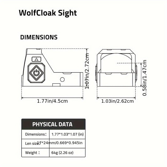 Red Dot Sight with 2 MOA Reticle, Shake Awake Motion Activation and Auto Sleep