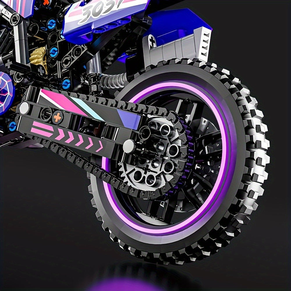 Motorcycle Building Block Set RB0084, 476 Pcs Collectible Motorbike Display Model Kit