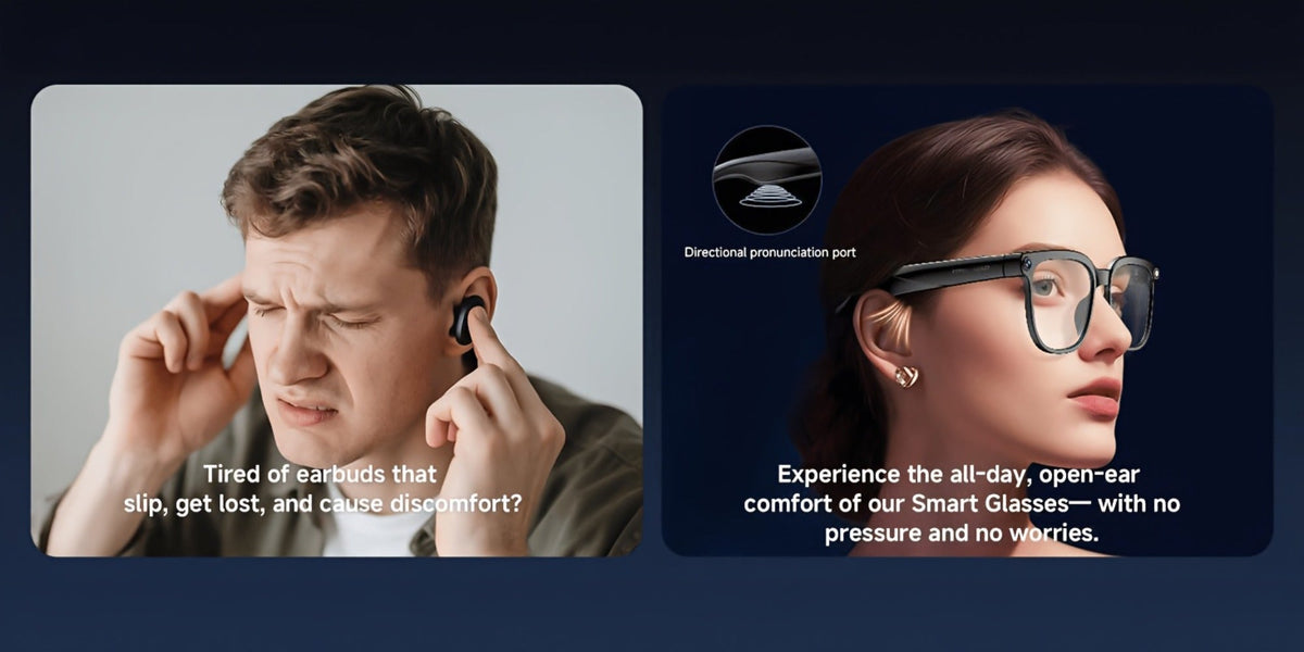 AI Translation Glasses with Camera 8MP HD Video & Photochromic Lenses – Voice Assistant | Object Recognition | Hands-Free Music & Calls | Wireless Smart Eyewear for Travel Business Daily Use | Tech Gift