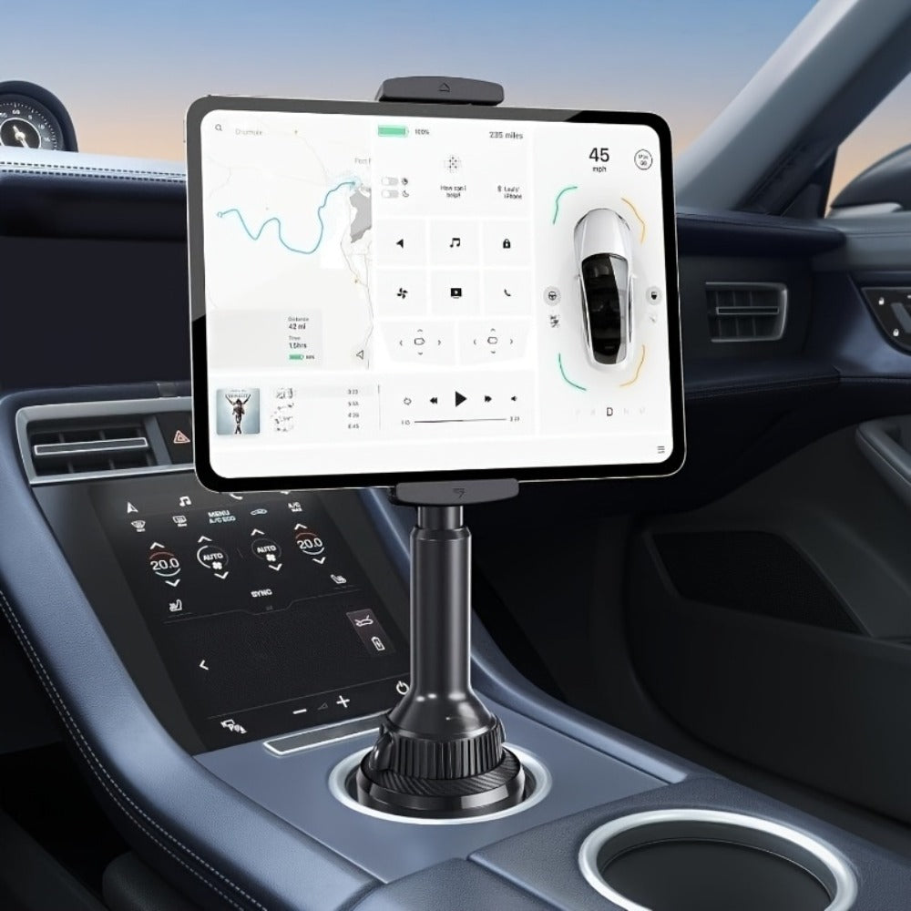 Car Headrest Tablet Holder Adjustable Clamp Mount for iPad iPhone Android Tablets 4.3-11 Inch Universal Backseat Tablet Stand 10.57 Inch Height Adjustable Arm Road Trip Travel Companion Black
