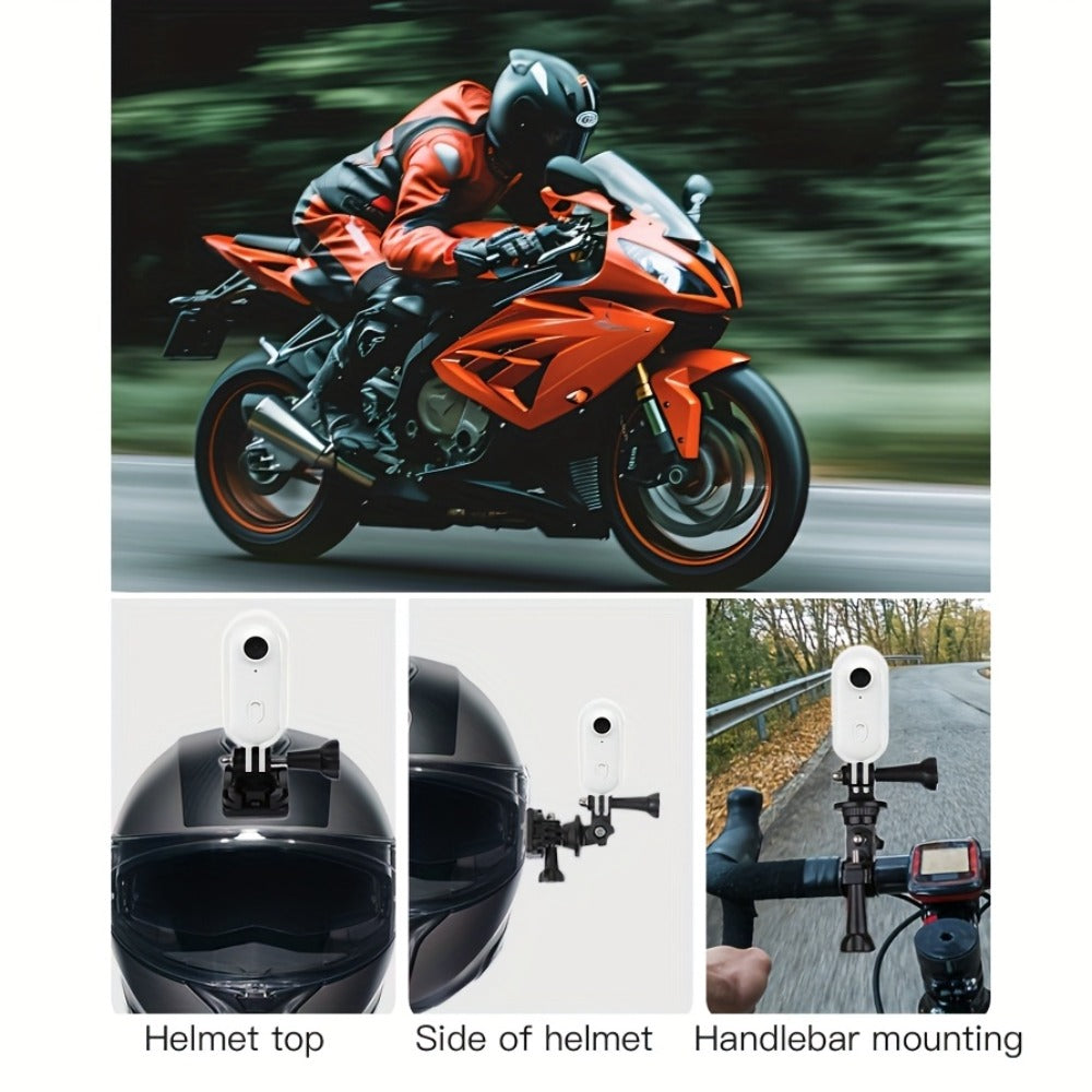 Thumb Action Camera 4K 1080P Mini Sports Camera, Auto Exposure, 800mAh Rechargeable Battery, TF Card Compatible, Compact Wearable Cam for Cycling Hiking Vlogging Outdoor Sports
