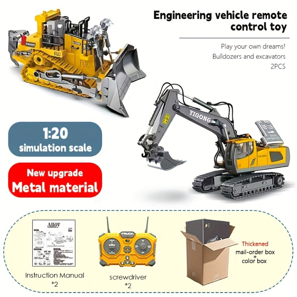RC Construction Vehicle Toy with Excavator and Multi-Vehicle Options