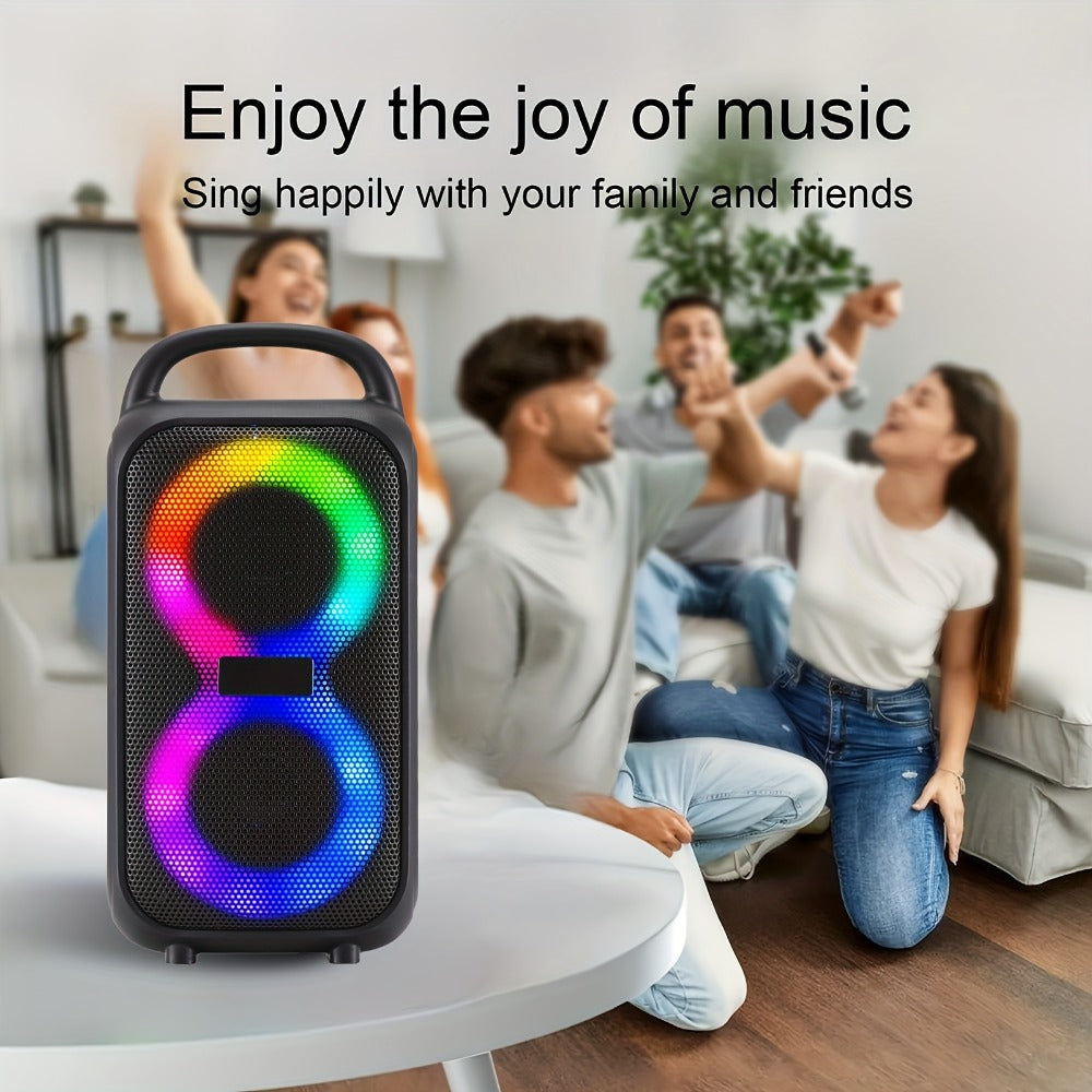 Portable Bluetooth Boom Box Speaker with Dual Subwoofer Heavy Bass, 2500W Stereo Sound System, FM Radio, Wireless, Type-C Charging, for Home Outdoor Parties Smartphones Tablets