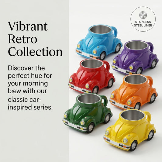 Sports Car-Shaped Coffee Mug for Home and Office, Available in 6 Colors